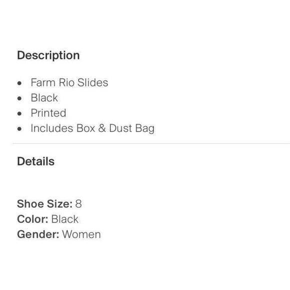 Farm Rio Black Puffy Knitted Tops/Printed Bottom Flip Flop Sandals Size 8 - Picture 5 of 5